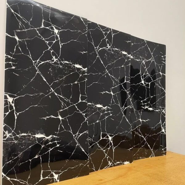 Marble Sheet Sticker | Black & White | 60 x 200 cm Size: 60 x 200 cm - Image 3
