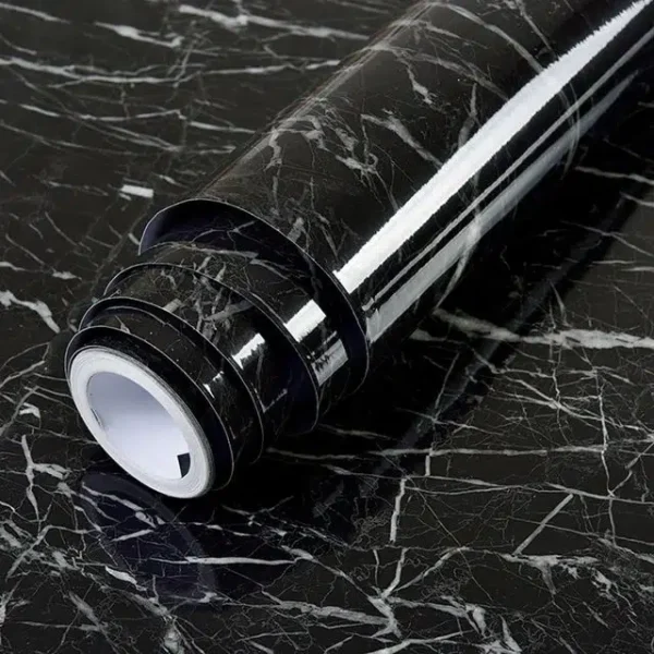 Marble Sheet Sticker | Black & White | 60 x 200 cm Size: 60 x 200 cm